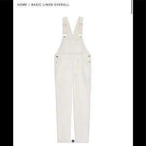 weworewhat off white linen overalls XS